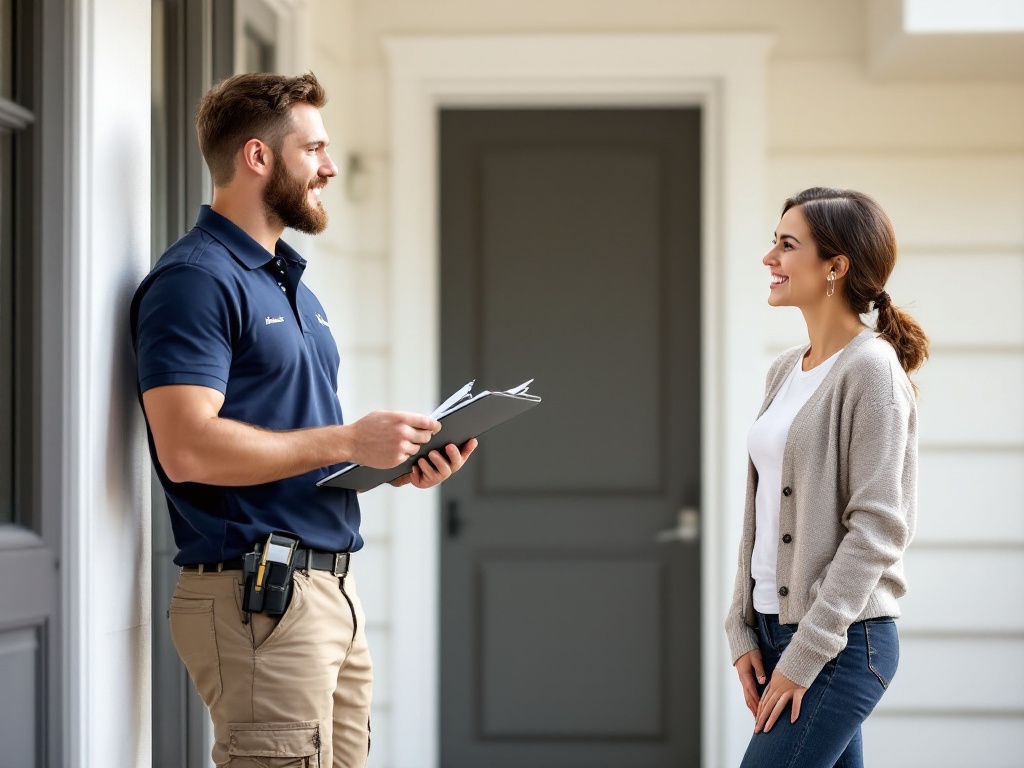 Pest Control in Elkhart, IN technician inspecting property